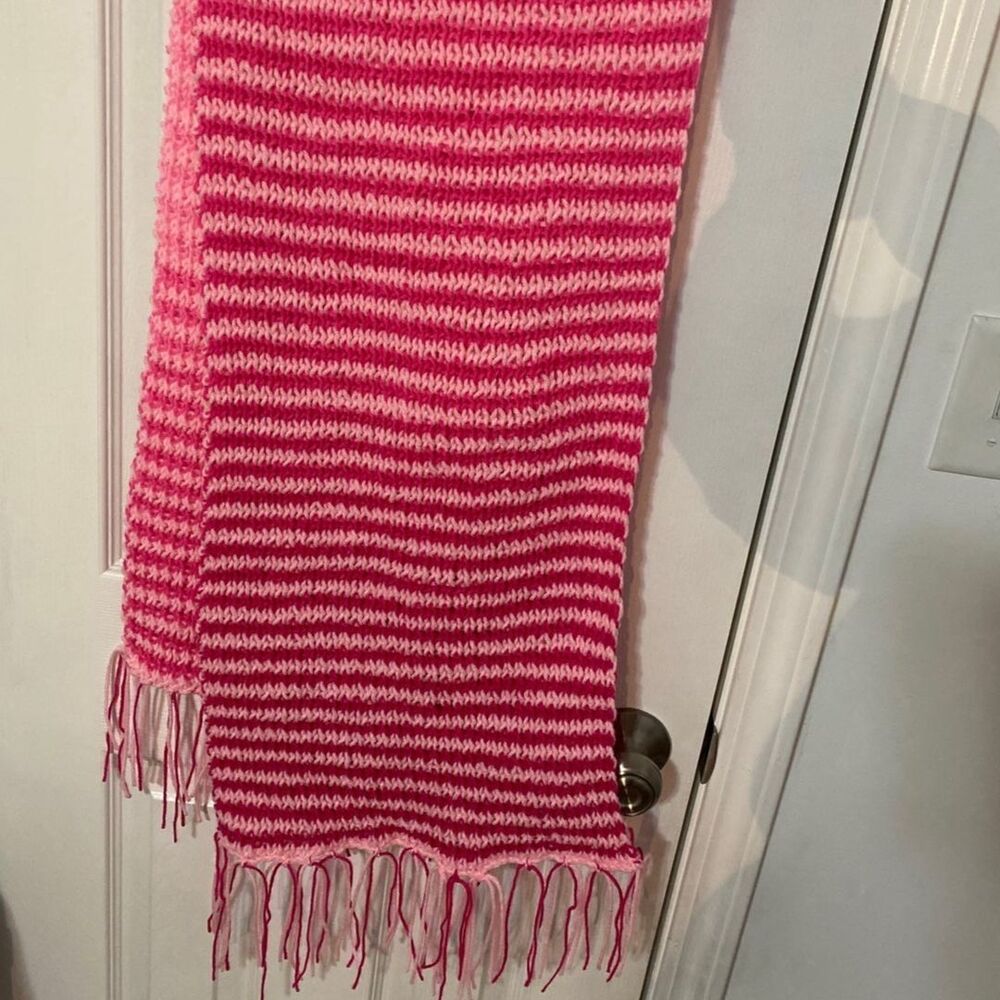 Wide Handmade Blanket Scarf Pink on Pink Ombre
